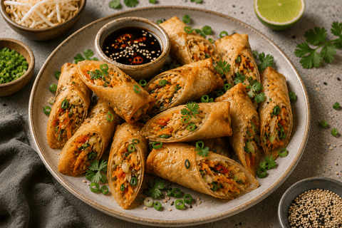 Chrupiące spring rolls z warzywnym nadzieniem - BioTherapie