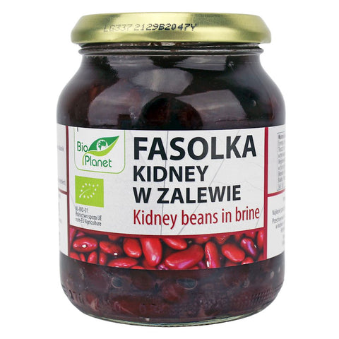 FASOLKA CZERWONA KIDNEY W ZALEWIE BIO 360 g (240 g) (SŁOIK) - BIO PLANET - BIO Planet