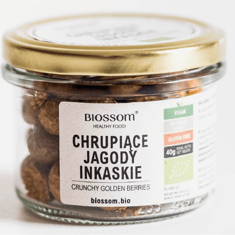 JAGODY INKASKIE LIOFILIZOWANE CHRUPIĄCE BEZGLUTENOWE BIO 40 g - Biossom