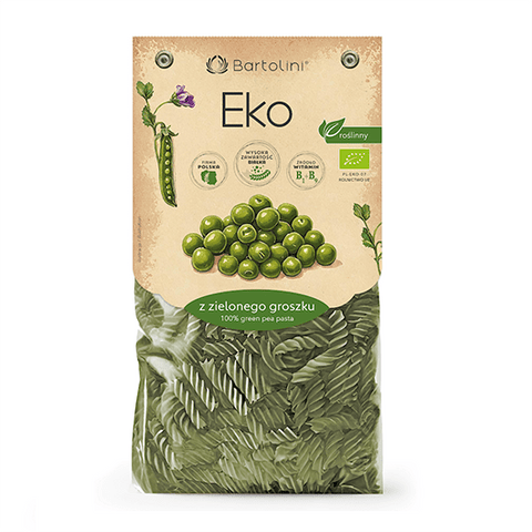 MAKARON PROTEINOWY (Z GROSZKU ZIELONEGO) ŚWIDERKI BIO 250 g - BARTOLINI - BioTherapie
