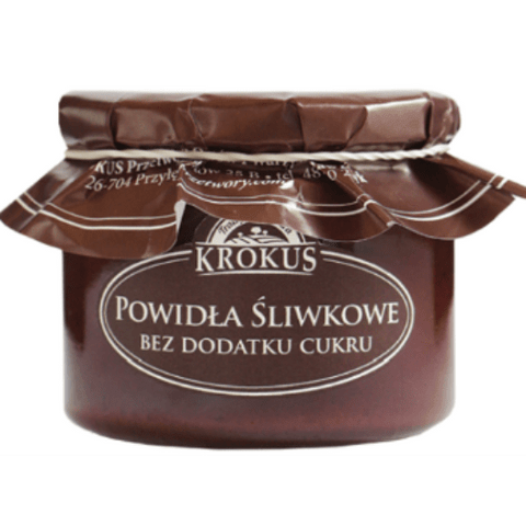 POWIDŁA ŚLIWKOWE BEZ DODATKU CUKRÓW BEZGLUTENOWE 310 g - KROKUS - BioTherapie