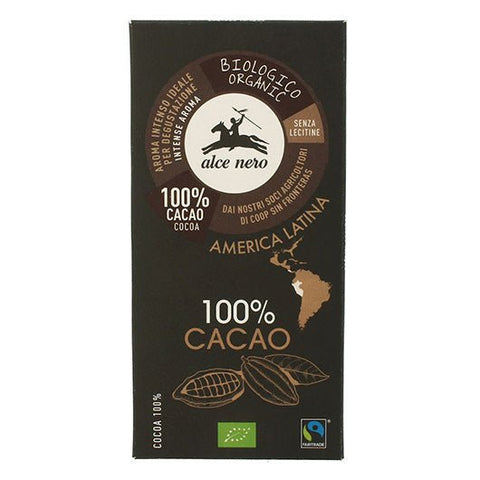 TABLICZKA GORZKA 100 % KAKAO BIO 50 g - Alce Nero